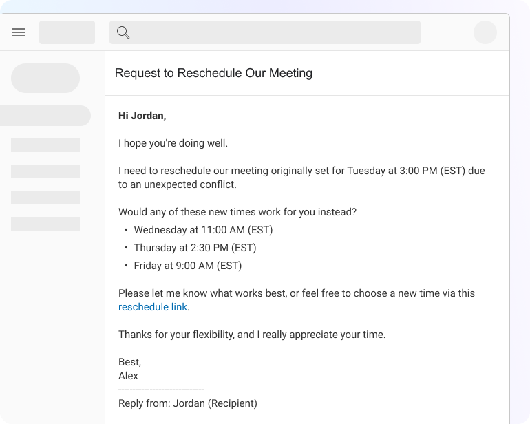 Crafting the Perfect Reschedule Message