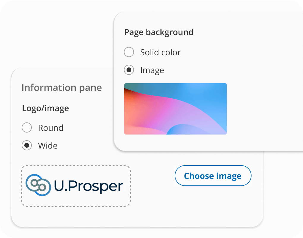 Customization interface for designing a meeting booking page
