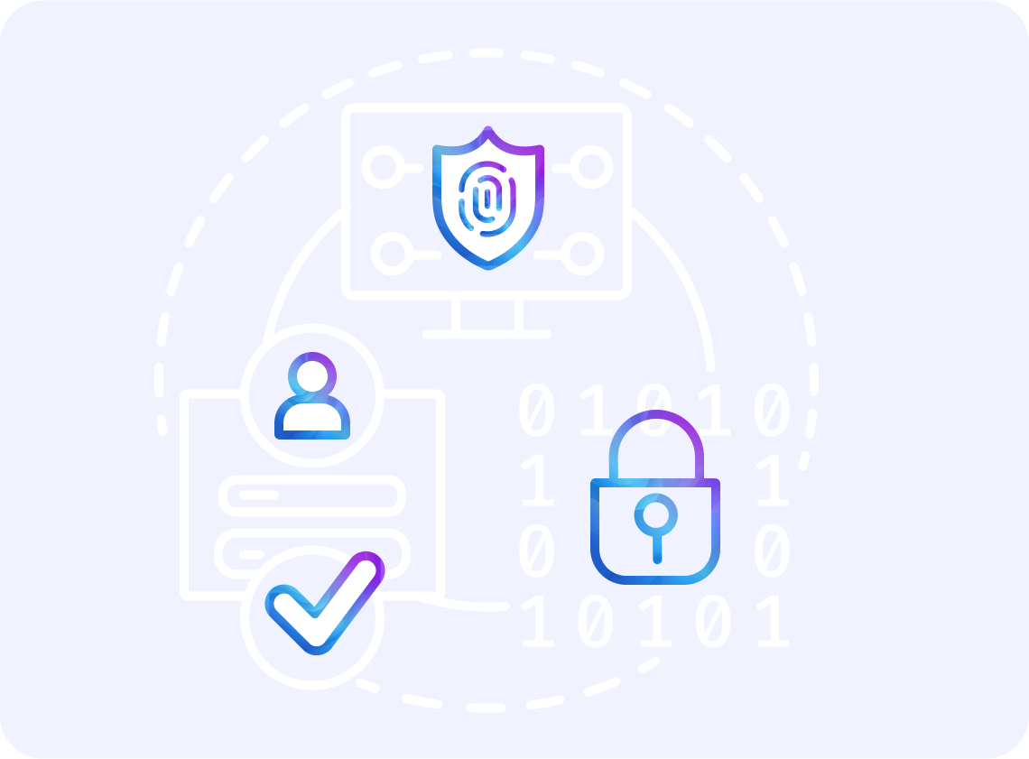 Illustration depicting OnceHub’s security features for safe scheduling