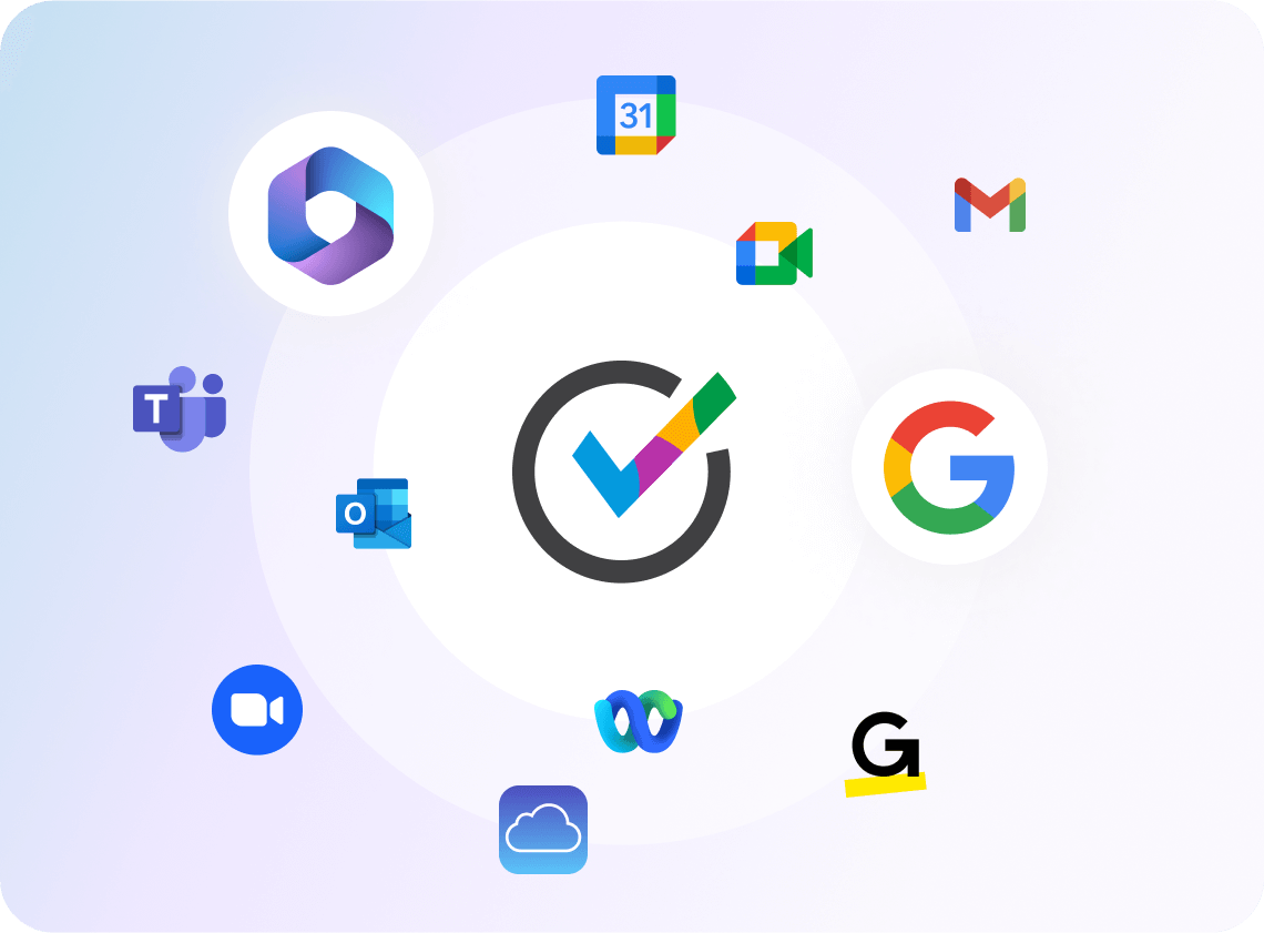 Integrations that link oncehub  scheduling software with productivity tools