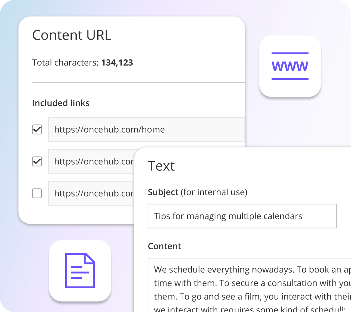 Training interface for customizing an AI-driven scheduling chatbot